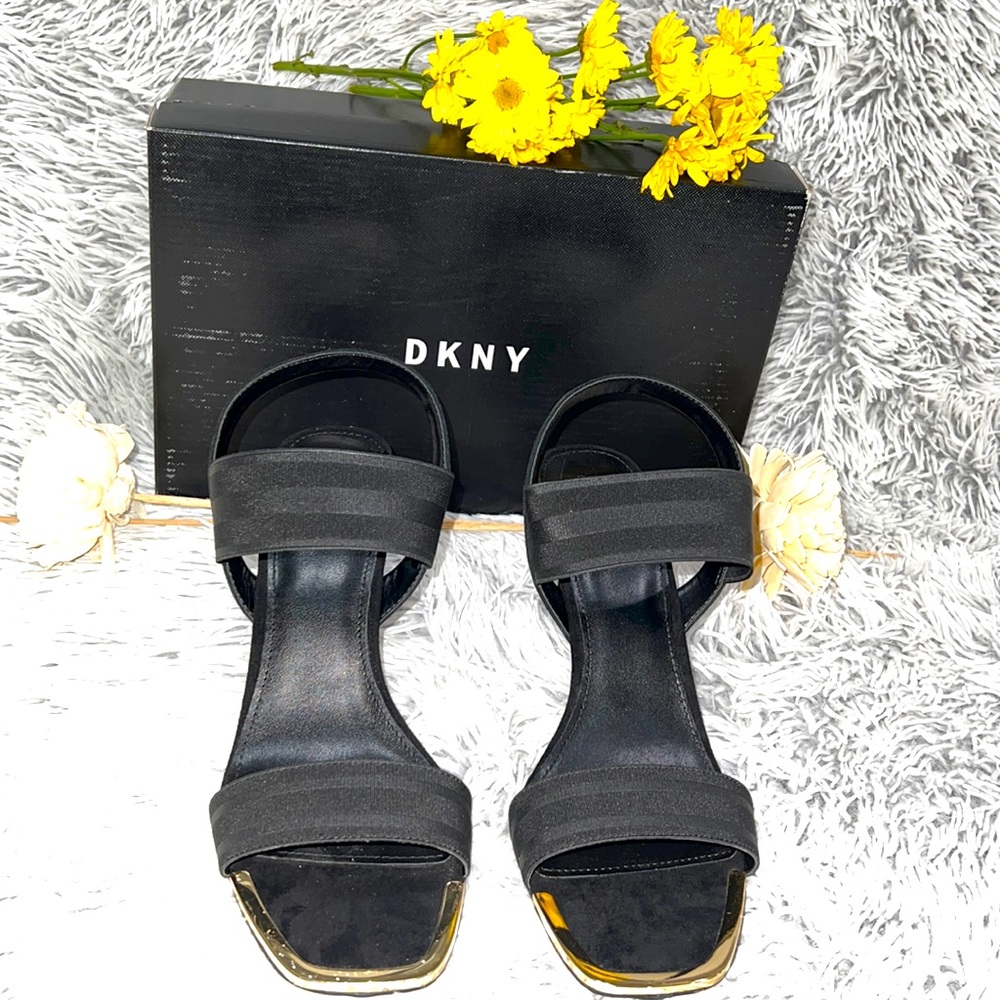 DKNY Sandals for Women, Black, Textile